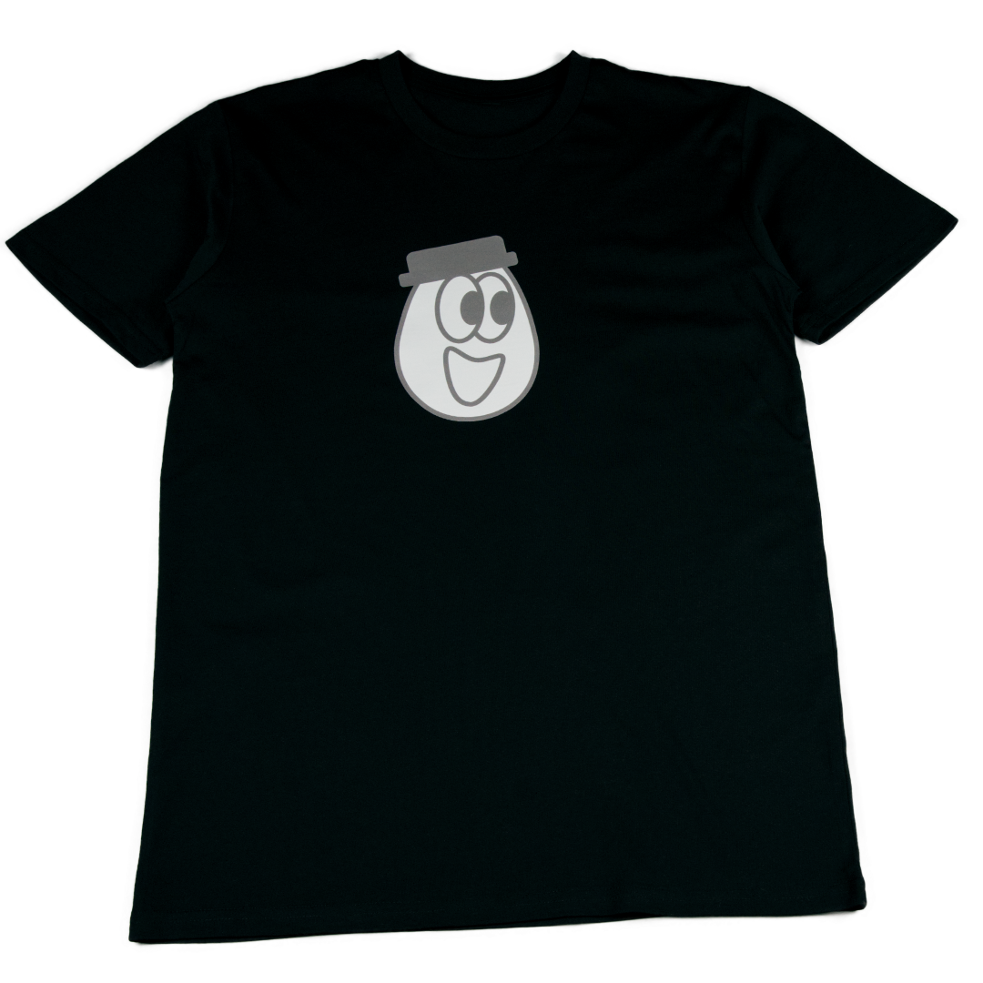 Big Eggman - Gray - Black Tee