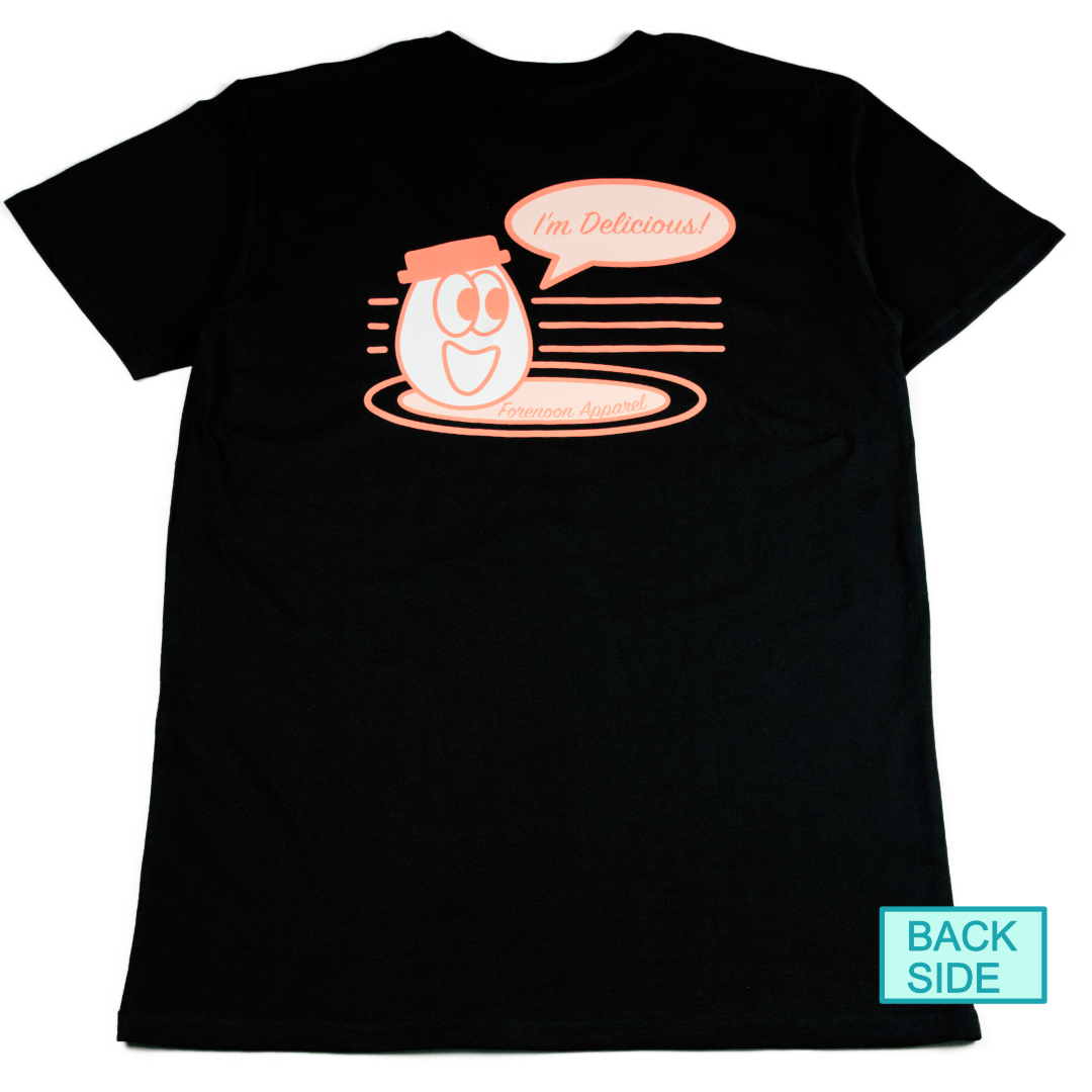 Delicious Design - Orange - Black Tee