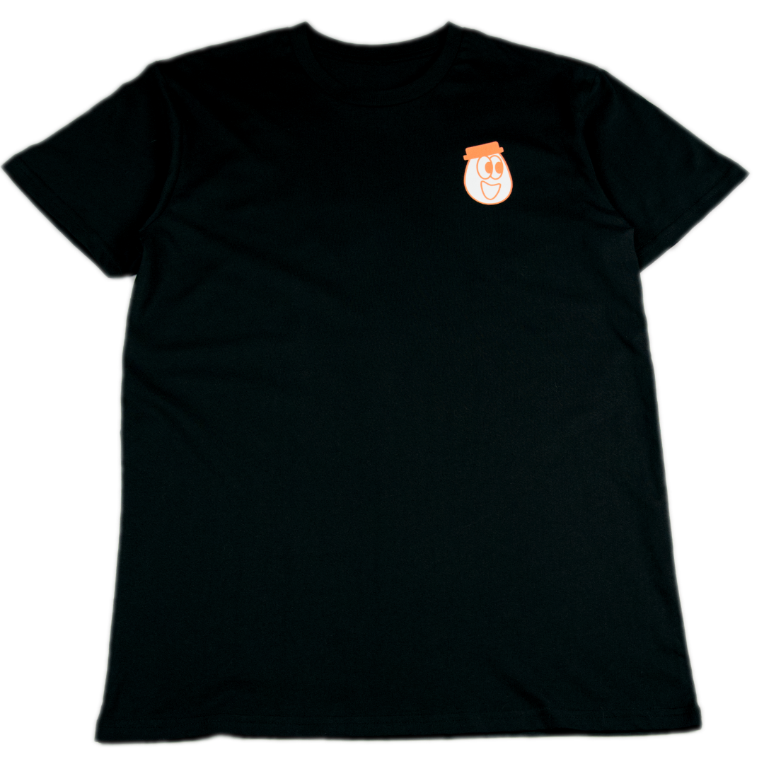 Small Eggman - Orange - Black Tee