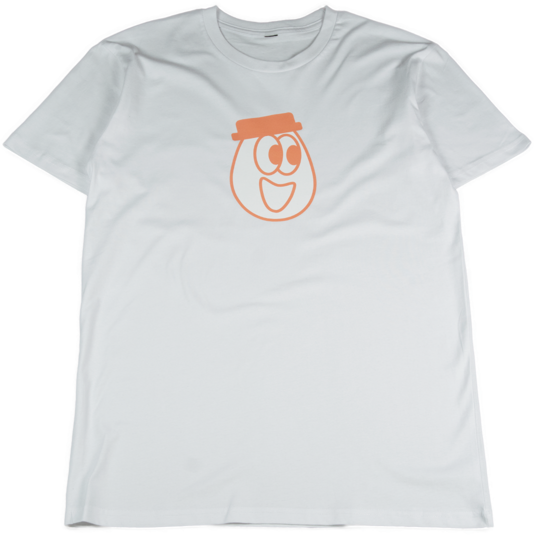 Big Eggman - Orange - White Tee