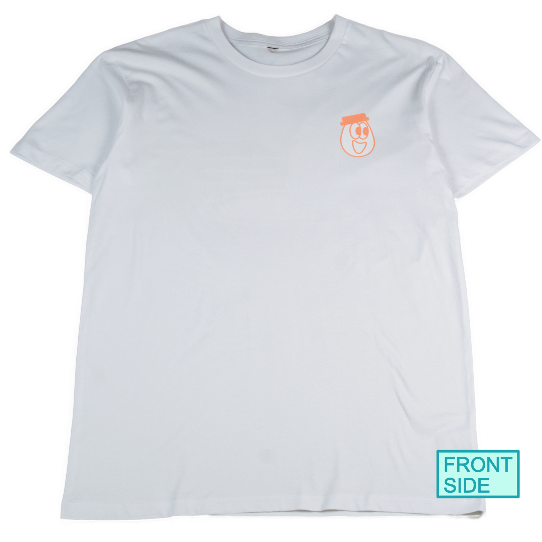 Delicious Design - Orange - White Tee
