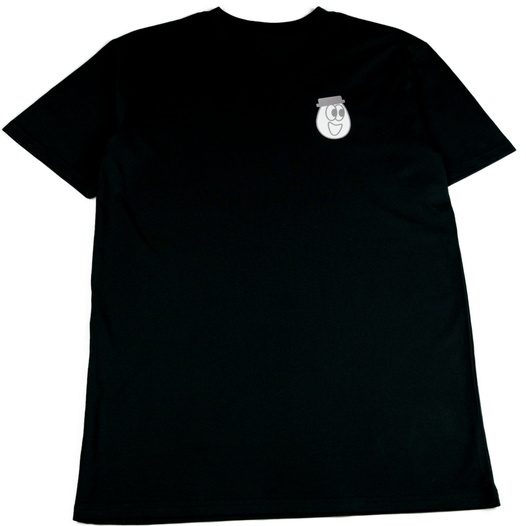 Small Eggman - Gray - Black Tee