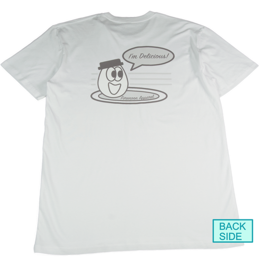 Delicious Design - Gray - White Tee