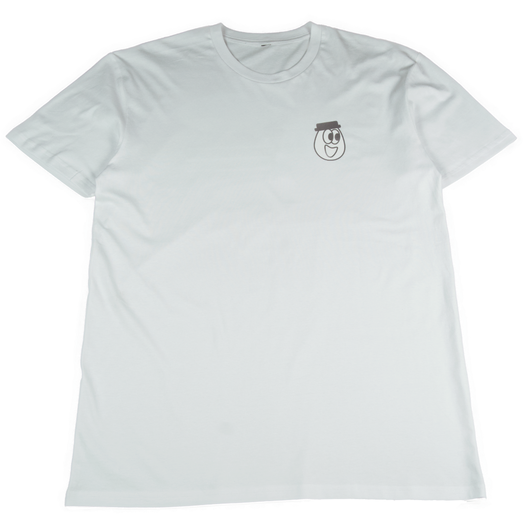 Small Eggman - Gray - White Tee